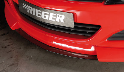 Opel Astra H GTC Rieger Spoilerschwert für Spoilerlippe 51230 mittig, für Spoilerlippe, ABS, Carbon-Look, 
inkl. Montagezubehör, ABE