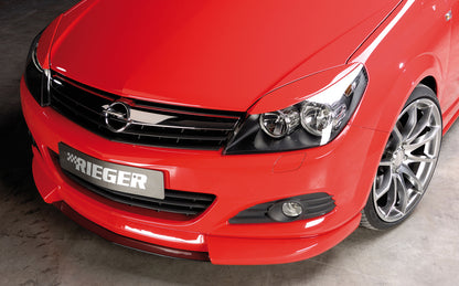 Opel Astra H GTC Rieger Spoilerschwert für Spoilerlippe 51230 mittig, für Spoilerlippe, ABS, Carbon-Look, 
inkl. Montagezubehör, ABE