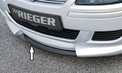 Opel Corsa C Rieger Spoilerschwert für Spoilerlippe 58921 mittig, für Spoilerlippe, ABS, Carbon-Look, 
inkl. Montagezubehör, ABE