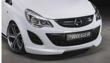 Opel Corsa D Rieger Spoilerschwert für Spoilerlippe 58946 / 58950 mittig, für Spoilerlippe, ABS, Carbon-Look, 
Montagezubehör