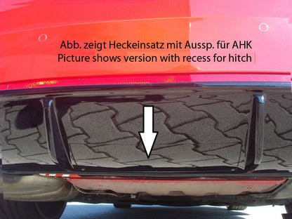 Skoda Octavia RS (5E) Rieger Heckeinsatz bei Bestellung bitte genaue Motorisierung angeben! für orig. Endrohrblende li. u. re., ABS, Carbon-Look, für Fzg. mit Anhängekupplung, 
inkl. Montagezubehör, Gutachten