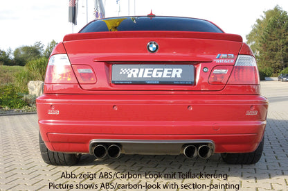 BMW 3er E46 M3 Rieger Heckeinsatz CSL-Look  ABS, Carbon-Look, 
inkl. Gutachten, Montagezubehör