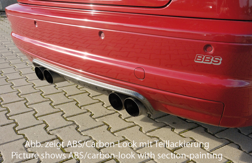 BMW 3er E46 M3 Rieger Heckeinsatz CSL-Look  ABS, Carbon-Look, 
inkl. Gutachten, Montagezubehör