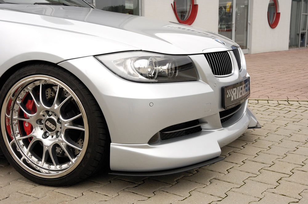 BMW 3er E90 Rieger Spoilerschwert   für Spoilerlippe 53400 2-tlg., für Spoilerlippe, ABS, Carbon-Look, 
inkl. Montagezubehör, ABE