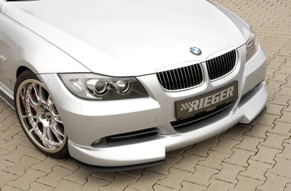 BMW 3er E90 Rieger Spoilerschwert   für Spoilerlippe 53400 2-tlg., für Spoilerlippe, ABS, Carbon-Look, 
inkl. Montagezubehör, ABE