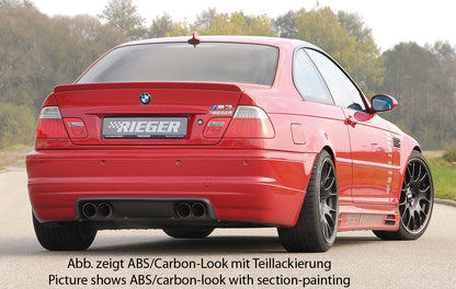 BMW 3er E46 M3 Rieger Heckschürzenansatz  ABS, Carbon-Look, 
inkl. Montagezubehör