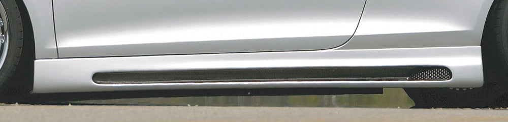 VW Corrado (53I) Rieger Seitenschweller    links, mit Schacht, mit Ausschnitt, ABS, Carbon-Look, 
inkl. Alugitter, Gutachten, Montagezubehör