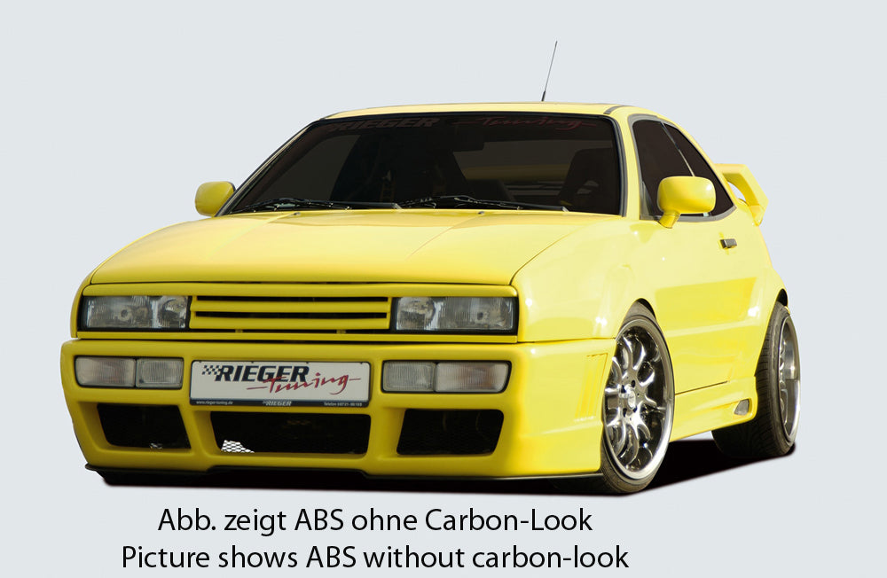 VW Corrado (53I) Rieger Seitenschweller    rechts, mit Schacht, mit Ausschnitt, ABS, Carbon-Look, 
inkl. Alugitter, Gutachten, Montagezubehör
