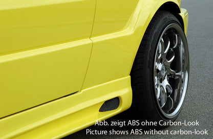 VW Corrado (53I) Rieger Seitenschweller    rechts, mit Schacht, mit Ausschnitt, ABS, Carbon-Look, 
inkl. Alugitter, Gutachten, Montagezubehör