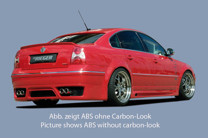VW Passat (3B) Rieger Seitenschweller    links, mit Schacht, mit Ausschnitt, ABS, Carbon-Look, 
inkl. Alugitter, Gutachten, Montagezubehör