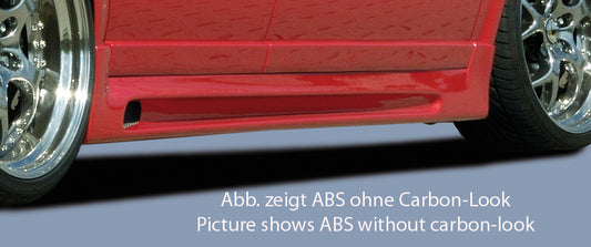 VW Passat (3B) Rieger Seitenschweller    links, mit Schacht, mit Ausschnitt, ABS, Carbon-Look, 
inkl. Alugitter, Gutachten, Montagezubehör