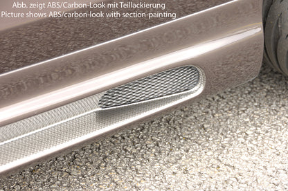 VW Eos (1F) Rieger Seitenschweller    links, mit Schacht, mit Ausschnitt, ABS, Carbon-Look, 
inkl. Alugitter, Gutachten, Montagezubehör