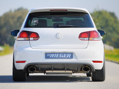 VW Golf 6 GTD Rieger Heckeinsatz  für Sportendrohr li. u. re., (145x90mm oval), für Doppelendrohr li. u. re., ABS, Carbon-Look, 
inkl. Montagezubehör, Gutachten