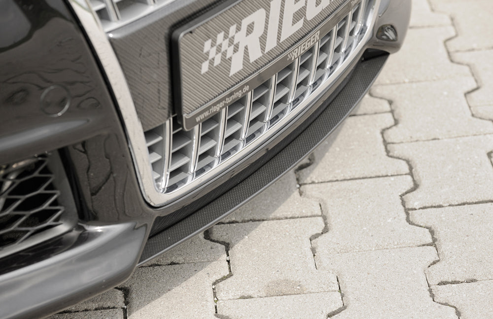 Audi A4 (8H) Rieger Spoilerschwert   für Spoilerstoßstange 55260/61/62/63 mittig, ABS, Carbon-Look, 
inkl. Montagezubehör, ABE