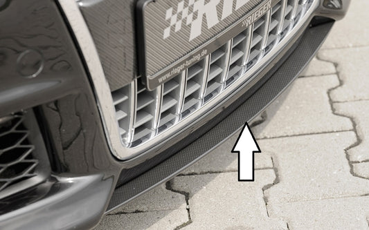 Audi A4 (8H) Rieger Spoilerschwert   für Spoilerstoßstange 55260/61/62/63 mittig, ABS, Carbon-Look, 
inkl. Montagezubehör, ABE