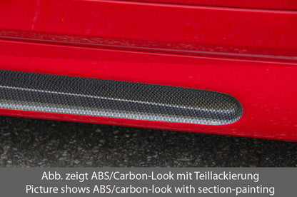 Opel Corsa D Rieger Seitenschweller  rechts, mit Schacht, mit Ausschnitt, ABS, Carbon-Look, 
inkl. Alugitter, Montagezubehör, Gutachten