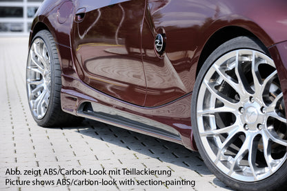 BMW Z4 (E85) Rieger Seitenschweller    links, mit Schacht, mit Ausschnitt, ABS, Carbon-Look, 
inkl. Alugitter, Montagezubehör, Gutachten