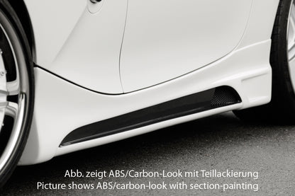 BMW Z4 (E85) Rieger Seitenschweller    rechts, mit Schacht, mit Ausschnitt, ABS, Carbon-Look, 
inkl. Alugitter, Montagezubehör, Gutachten