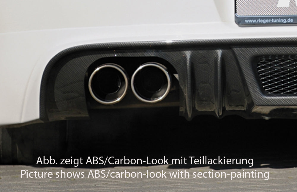 BMW Z4 (E85) Rieger Heckansatz    für orig. Doppelendrohr li, ABS, Carbon-Look, 
inkl. Alugitter, Montagezubehör, Gutachten