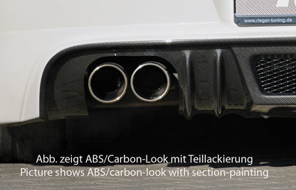 BMW Z4 (E85) Rieger Heckansatz    für orig. Doppelendrohr li, ABS, Carbon-Look, 
inkl. Alugitter, Montagezubehör, Gutachten