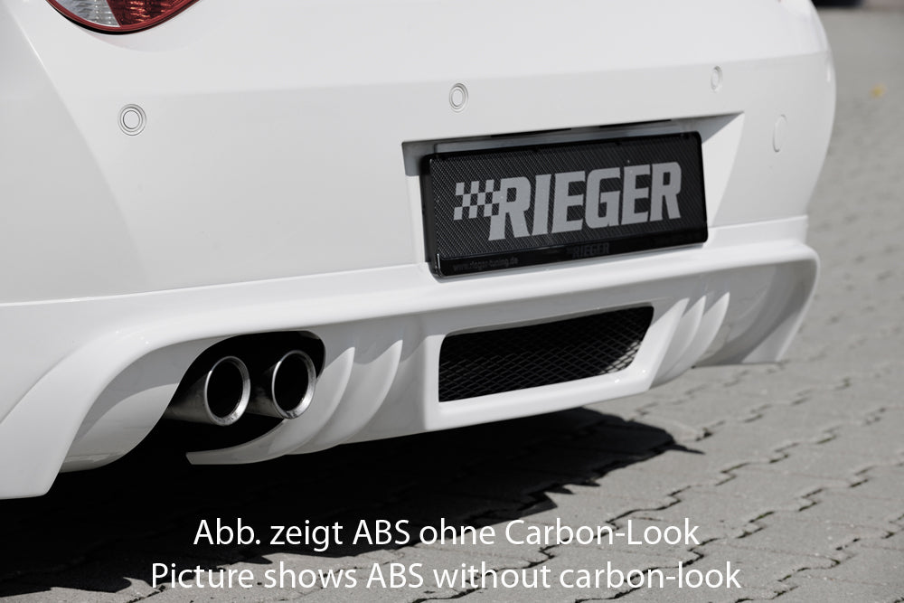 BMW Z4 (E85) Rieger Heckansatz    für orig. Doppelendrohr li, ABS, Carbon-Look, 
inkl. Alugitter, Montagezubehör, Gutachten
