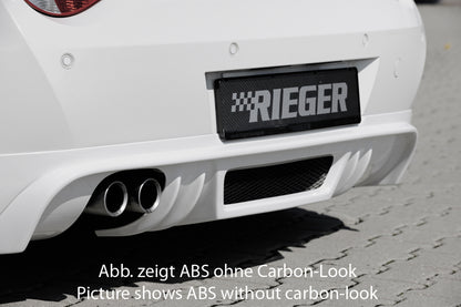 BMW Z4 (E85) Rieger Heckansatz    für orig. Doppelendrohr li, ABS, Carbon-Look, 
inkl. Alugitter, Montagezubehör, Gutachten