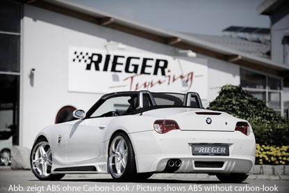 BMW Z4 (E85) Rieger Heckansatz    für orig. Doppelendrohr li, ABS, Carbon-Look, 
inkl. Alugitter, Montagezubehör, Gutachten