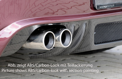 BMW Z4 (E85) Rieger Heckansatz    für Doppelendrohr li. u. re., (4x76mm ø), ABS, Carbon-Look, 
inkl. Alugitter, Montagezubehör, Gutachten