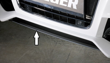 Audi A5 (B8/B81) Rieger Spoilerschwert für Spoilerstoßstange 55430/31/32/33 mittig, für Spoilerstoßstange, ABS, Carbon-Look, für Fzg. mit S-Line Exterieur und ohne S-Line Exterieur, 
inkl. Montagezubehör, ABE
