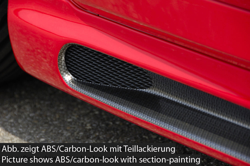 Audi A1 (8X) Rieger Seitenschweller  rechts, mit Schacht, mit Ausschnitt, ABS, Carbon-Look, für Fzg. mit S-Line Exterieur und ohne S-Line Exterieur, 
inkl. Alugitter, Montagezubehör, Gutachten
