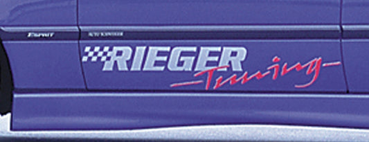 Aufkleber  Rieger Tuning  silber/rot, Schweller 3-tlg., Stückpreis