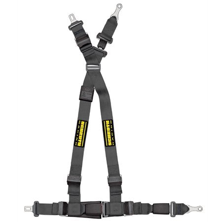 VW Bora (1J) Schroth Gurt Quick Fit, schwarz, links, Flock gelb  schwarz, links, Flock gelb