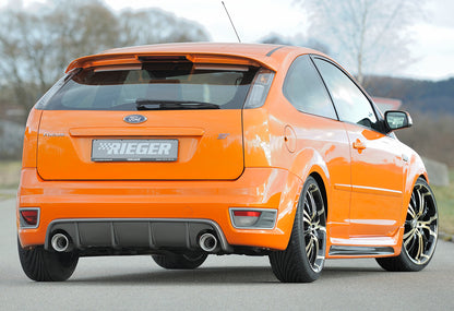 Ford Focus 2 ST Fox ESD quer Ausgang li/re je Seite 1x100mm Typ17 Ford Focus 2 ST    2,5l 162/166kW links, rechts, 1x100mm, für RIEGER-Heckeinsatz, Edelstahl, 
inkl. Montagezubehör, Gutachten