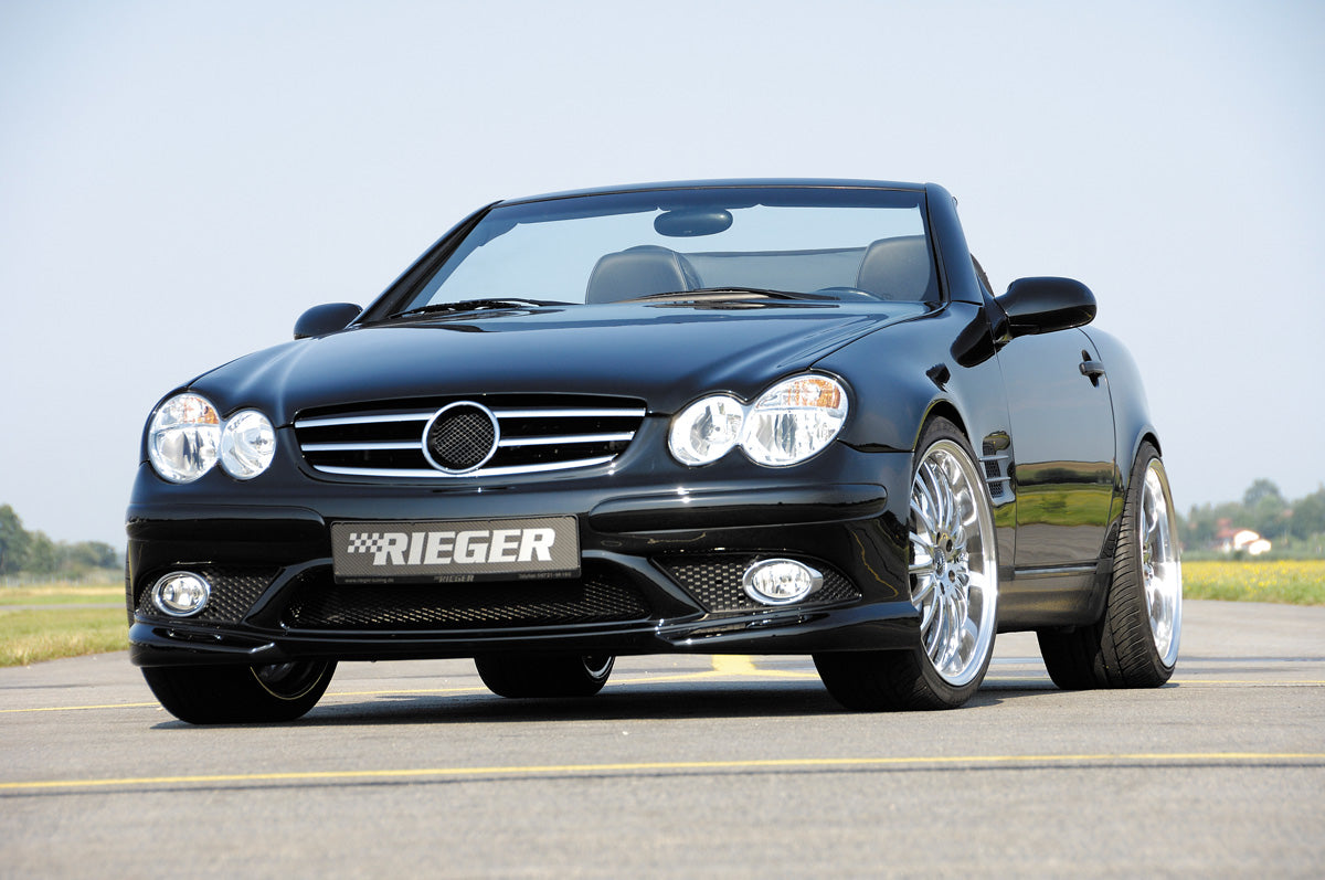 Mercedes SLK (R170) Rieger Bausatz für Serienkarosse SL-Look  Einzelabnahme §21 nur im Hause RIEGER möglich! mit Halter f. orig. NSW, mit integr. Kühlergrill, mit seitlichen Rippen, ABS, GFK, inkl. Alugitter, Montagezubehör