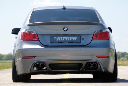 BMW 5er E60 Fox ESD li/re 2x76mm Typ 10 BMW E60/E61 520d 110/ /120/130kW  525d 120/130kW  530d 155/160/170/173kW links, rechts, 4x76mm, seitl. versetzt, mit Prägung, für RIEGER-Heckansatz, Edelstahl, 
inkl. Montagezubehör, Gutachten