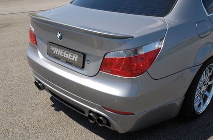 BMW 5er E60 Fox ESD li/re 2x76mm Typ 10 BMW E60/E61 520d 110/ /120/130kW  525d 120/130kW  530d 155/160/170/173kW links, rechts, 4x76mm, seitl. versetzt, mit Prägung, für RIEGER-Heckansatz, Edelstahl, 
inkl. Montagezubehör, Gutachten
