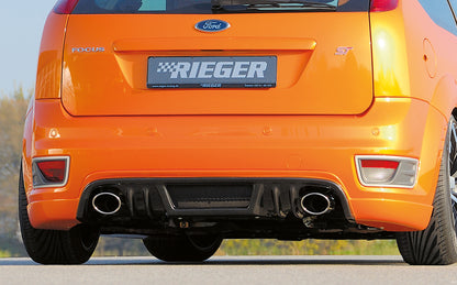 Ford Focus 2 ST Rieger ESD, li./re., Focus 2 ST nur 2,5l Endrohr-Typ: 32   für Ford Focus 2 ST bis Facelift rechts, links, für RIEGER-Heckansatz, 2x115x80mm, Edelstahl, 
inkl. Gutachten