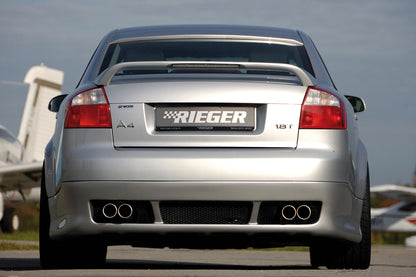Audi A4 (8E) Typ B6 Rieger ESD, li/re Typ 12, Audi A4 (8E) nur Quattro 1,8T 110/120/140 kW  1,9l TDI 96kW  2,5l TDI 132kW rechts, links, mit Prägung, 4x76mm, für RIEGER-Heckansatz, Edelstahl, 
inkl. Gutachten