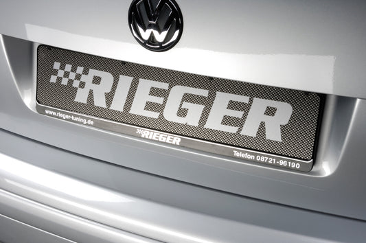 Aufkleber  Rieger  silber für Kennzeichenauflage