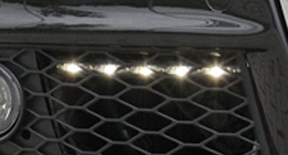 Audi A4 (8H) LED Tagfahrleuchtensatz Slim-Line  dunkel  mit Steuergerät incl. Kabelbaum für Spoilerstoßstange