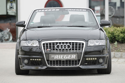 Audi A4 (8H) LED Tagfahrleuchtensatz Slim-Line  dunkel  mit Steuergerät incl. Kabelbaum für Spoilerstoßstange