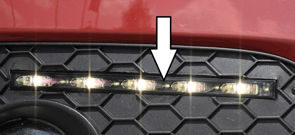 Audi A4 (8H) LED Tagfahrleuchtensatz Slim-Line  dunkel  mit Steuergerät incl. Kabelbaum für Spoilerstoßstange