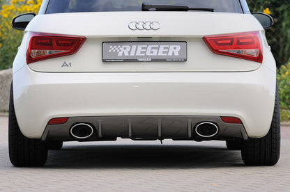 Audi A1 (8X) Rieger ESD, Ls/Rs, je 1x140x90 oval, Typ 32, Audi A1 (8X), 1.2l 63kW 1.4l 90/103/132kW 1.2l 63kW 1.4l 90/103/132kW   1.6 TDI 77kW
links, rechts, oval, eingerollt, für RIEGER-Heckeinsatz, 1x140x90mm, mit Prägung, Edelstahl