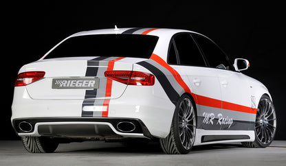 Audi A4 (B8/B81) Rieger ESD Audi A4/A5 (B8) 4Zyl.  ø 55mm Anflutung 1,8l TFSI 88/118/125kW  2,0l TDI 105/125/130/140kW links, rechts, mit Y-Adapter, für RIEGER-Heckeinsatz RS5-Look, Edelstahl, 
inkl. Montagezubehör, Gutachten