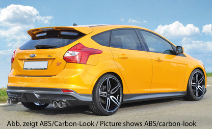 Ford Focus 3 ST Wolf Heckschürzenansatz  W1218647  mit Gittereinsatz li./re., für Doppelendrohr li. u. re., (4x90mm ø), ABS, 
inkl. Alugitter, Montagezubehör, Gutachten