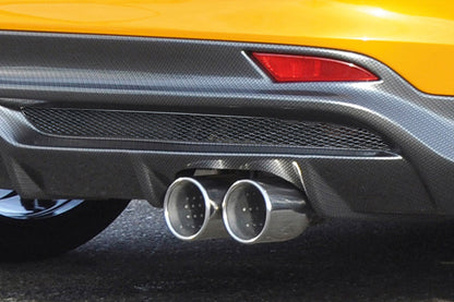 Ford Focus 3 ST Wolf Heckschürzenansatz  W1218646  mit Gittereinsatz li./re., für Doppelendrohr li. u. re., (4x90mm ø), ABS, Carbon-Look, 
inkl. Alugitter, Montagezubehör, Gutachten