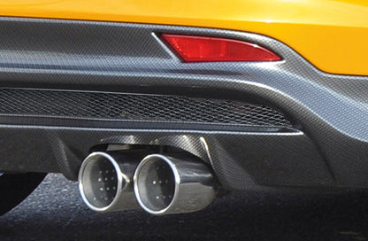 Ford Focus 3 ST Wolf Heckschürzenansatz  W1218646  mit Gittereinsatz li./re., für Doppelendrohr li. u. re., (4x90mm ø), ABS, Carbon-Look, 
inkl. Alugitter, Montagezubehör, Gutachten