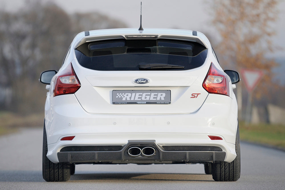 Ford Focus 3 ST Wolf Auspuffanlage ab Turbo m.Doppelendrohr mittig 2x 120x90mm, Ford Focus 3 ST, 2,0i Eco-Boost 184kW mittig, (2x120x90mm oval), Edelstahl, 
inkl. Montagezubehör, Gutachten