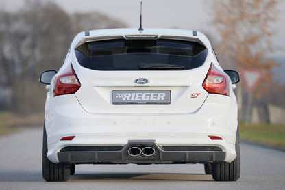 Ford Focus 3 ST Wolf Auspuffanlage ab Turbo m.Doppelendrohr mittig 2x 120x90mm, Ford Focus 3 ST, 2,0i Eco-Boost 184kW mittig, (2x120x90mm oval), Edelstahl, 
inkl. Montagezubehör, Gutachten