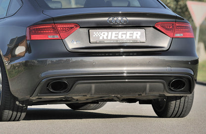 Audi A5 (B8/B81) Rieger ESD, links, rechts, 4 Zyl., mit Y-Adapter 1,8 TFSI 118/125 KW, 2,0 TDI 105/110/125/130 KW für RIEGER-Heckeinsatz, links, rechts, Sonderendrohr 115x85 scharfkantig, mit Y-Adapter